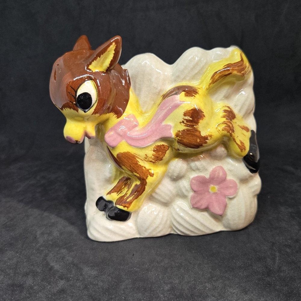 Vintage Ceramic Donkey Deer Planter
